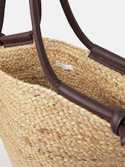Accessorize Natural Jute Basket Beach Bag - Image 4 of 4