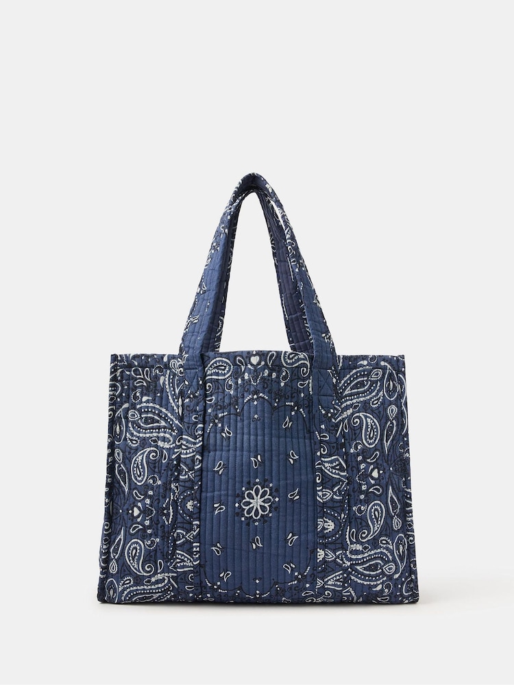 Accessorize Paisley Print Quilted Shopper Bag - Slika 1 iz 2