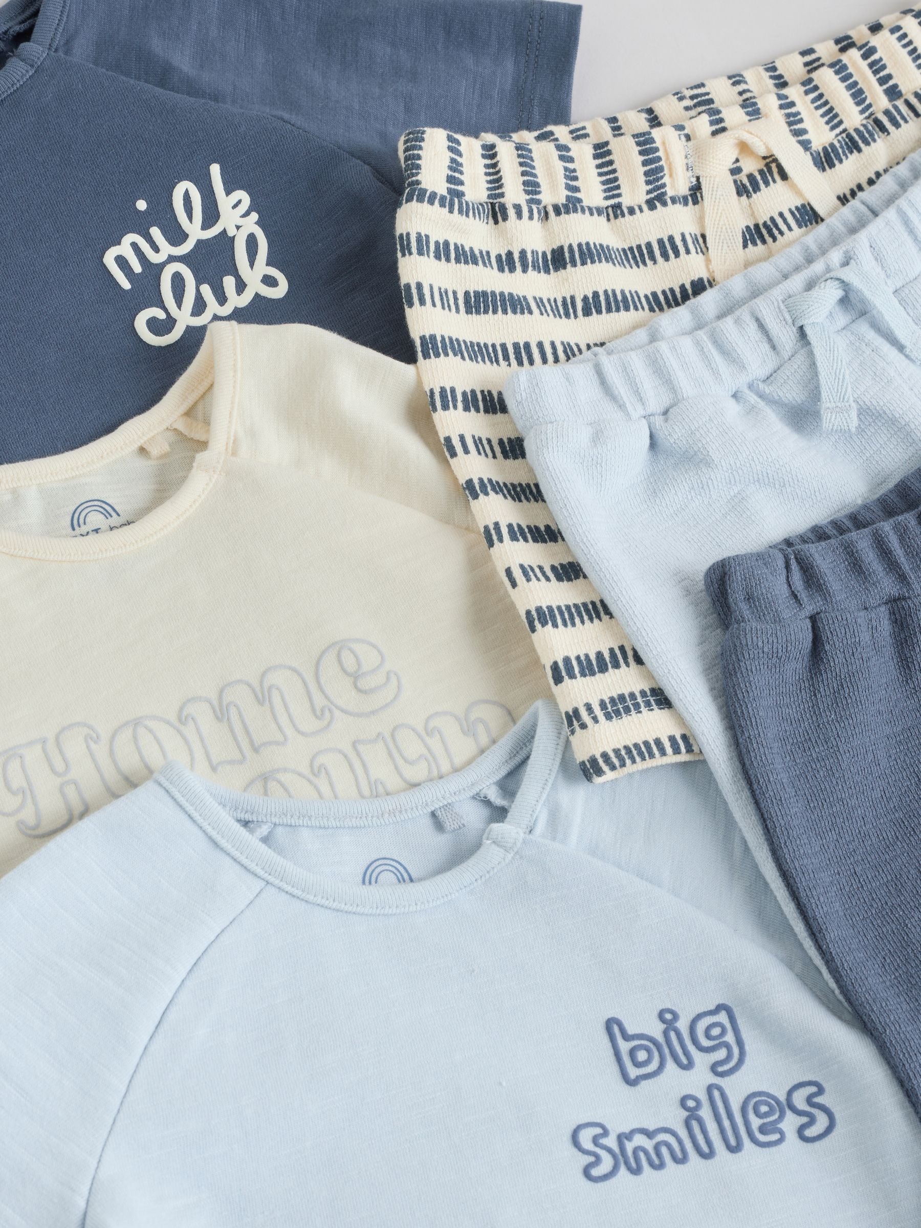 Buy Blue/Ecru Milk Club Tops and Shorts Baby Set 6 Piece (0mths