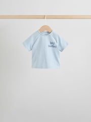 Blue/Ecru Milk Club - Tops and Shorts Baby Set 6 Piece (0mths-3yrs) - Imaginea 4 din 14