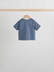 Blue/Ecru Milk Club - Tops and Shorts Baby Set 6 Piece (0mths-3yrs) - Imaginea 9 din 14