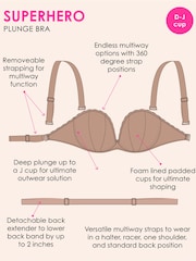 Curvy Kate Superhero Multiway Padded Plunge Brown Bra - Image 12 of 12