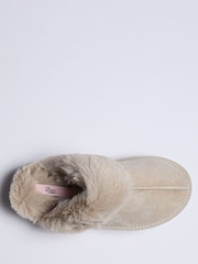 Boux Avenue Platform Suedette Mule Brown Slippers - Image 4 of 5