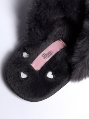 Boux Avenue Grey Heart Embroidered Crossband Slippers - Image 6 of 6