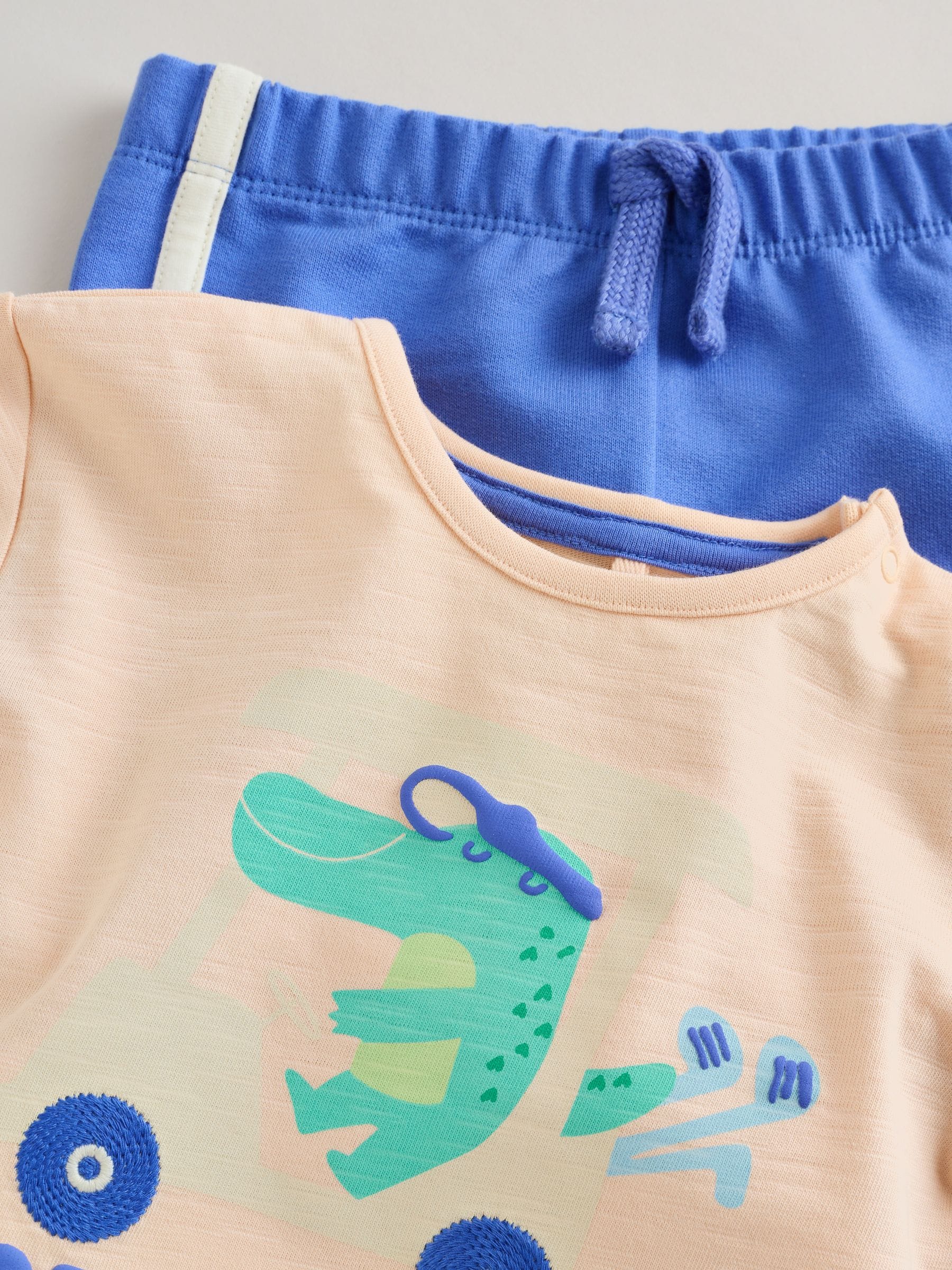 Buy Orange Crocodile Print Top and Shorts Baby Set (0mths-2yrs