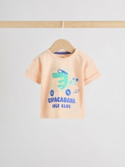 Orange Crocodile Print Top and Shorts Baby Set (0mths-2yrs) - Image 3 of 13