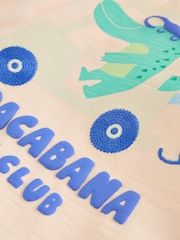 Orange Crocodile Print Top and Shorts Baby Set (0mths-2yrs) - Image 8 of 13