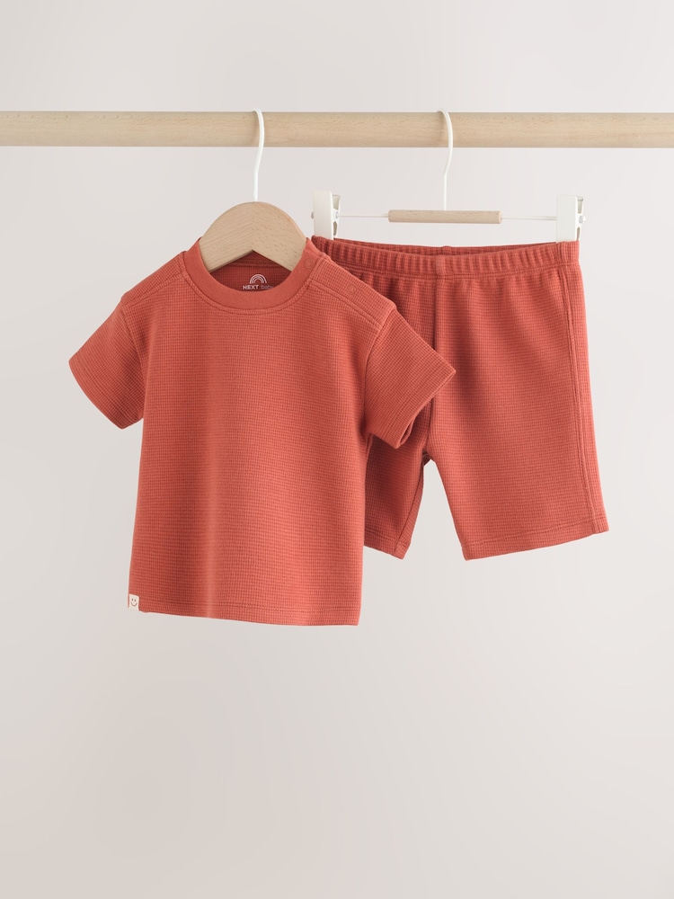 Rust Brown Baby Top and Shorts Set (0mths-2yrs) - Image 1 of 13