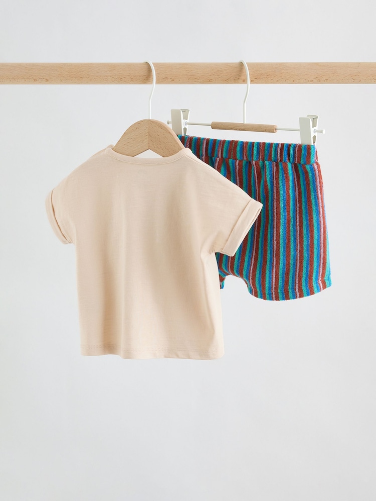 Neutral Chilli Print Top and Shorts Baby Set (0mths-2yrs) - Image 2 of 10 Neutral Chilli Print Top and Shorts Baby Set (0mths-2yrs) - Image 2 of 10