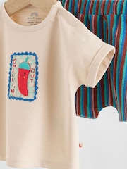 Neutral Chilli Print Top and Shorts Baby Set (0mths-2yrs) - Image 7 of 10