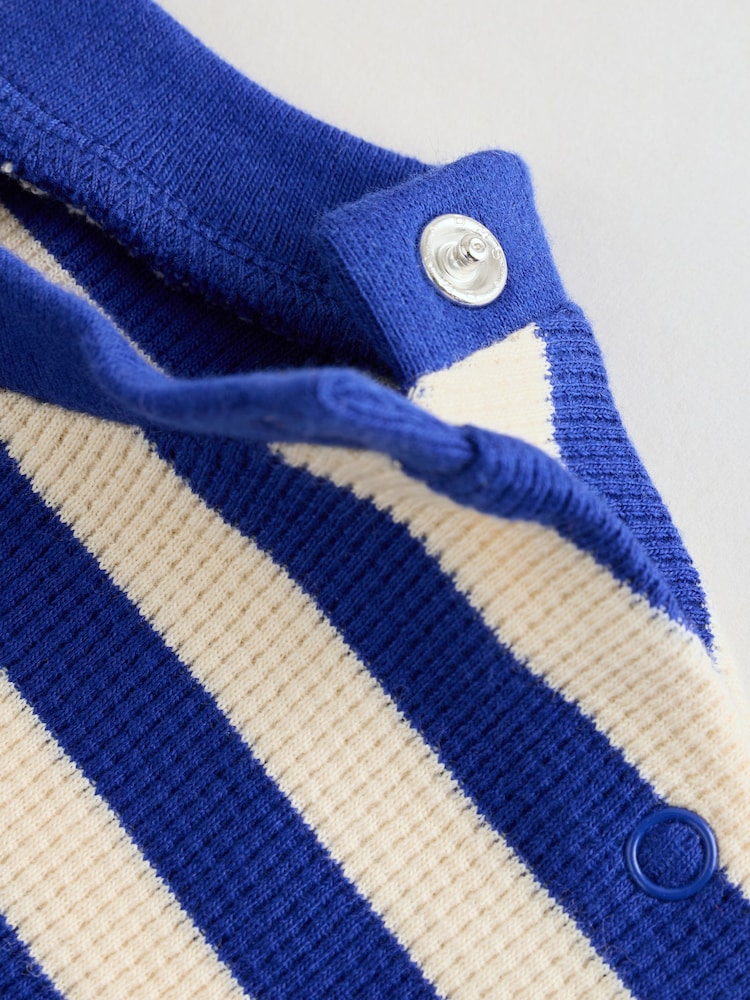 Blue Stripe Long Sleeve Top and Shorts Baby Set (0mths-2yrs) - Image 11 of 11 Blue Stripe Long Sleeve Top and Shorts Baby Set (0mths-2yrs) - Image 11 of 11