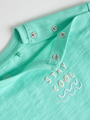 Green/Blue Stripe Top and Trousers Baby Set (0mths-2yrs) - Image 14 of 14