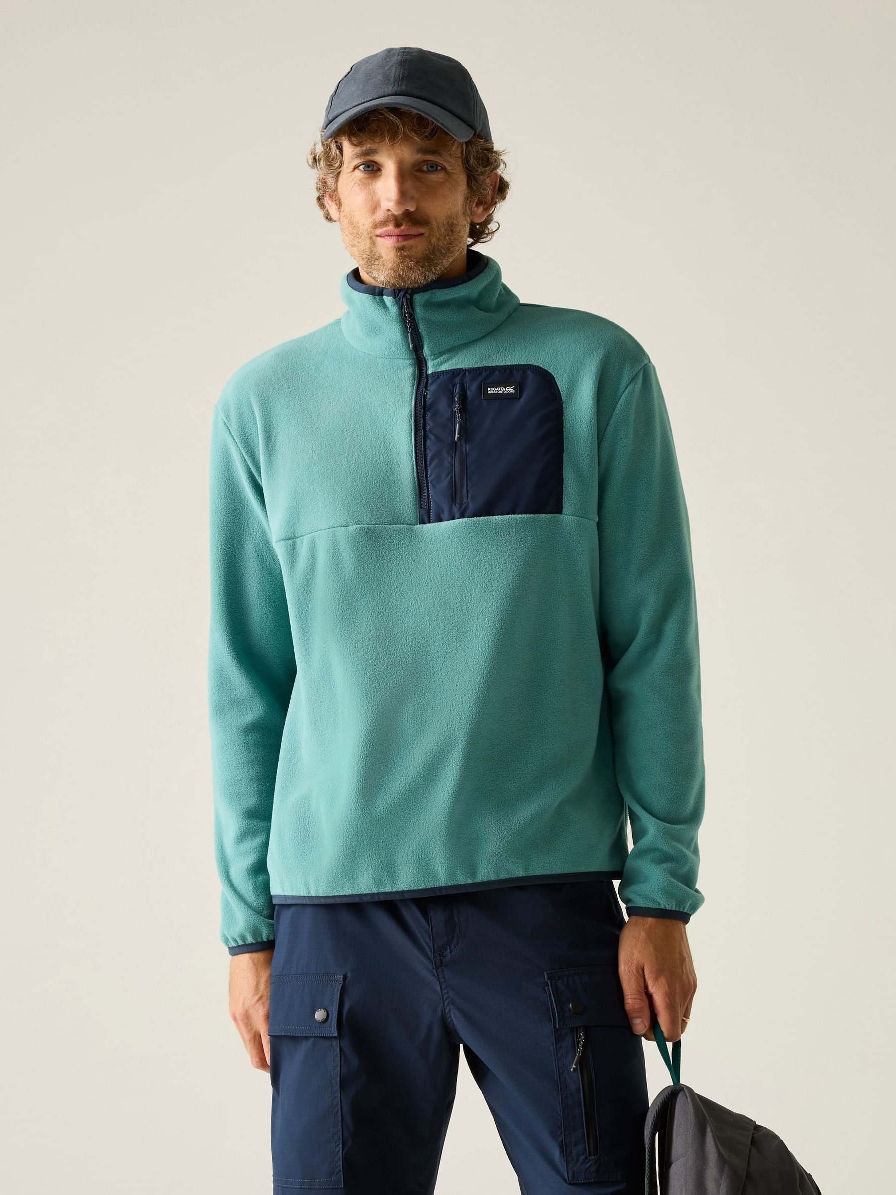 Regatta Men's Aqua Frankie Half Zip Fleece In | Size: Xl - Image 4