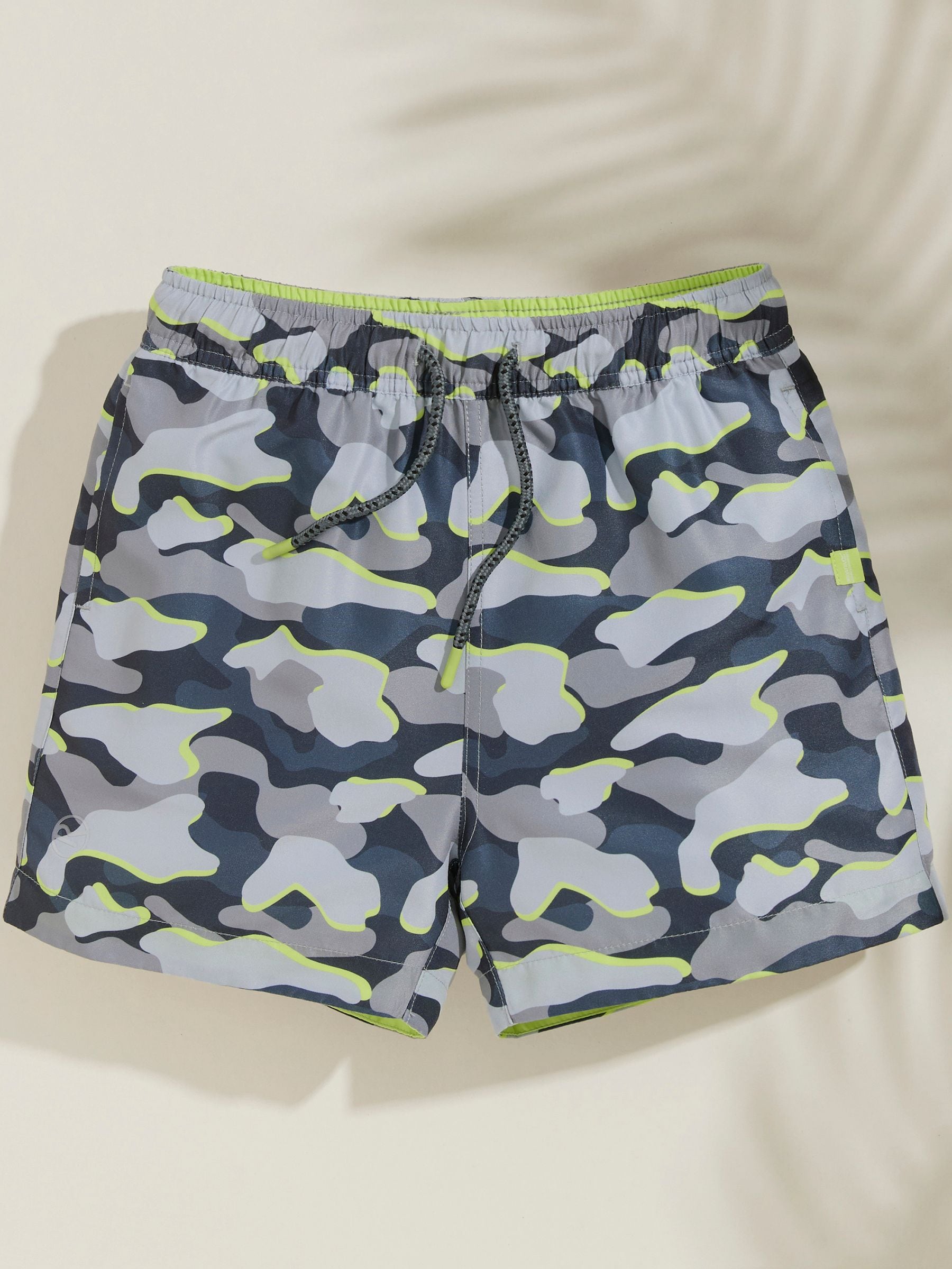 Regatta Dark Storm Camo Kids Skander Swim Shorts Quick Dry Swimming Trunks - Image 2