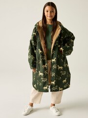 Regatta Green Junior Waterproof Robe Coat - Image 1 of 9