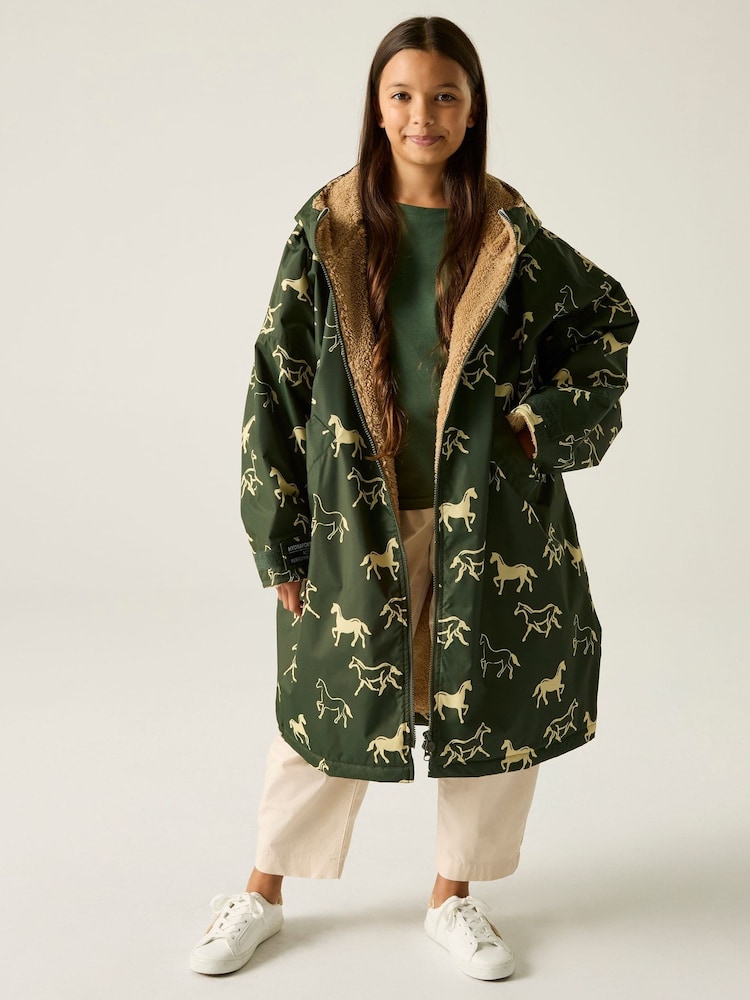 Regatta Green Junior Waterproof Robe Coat - Image 1 of 9