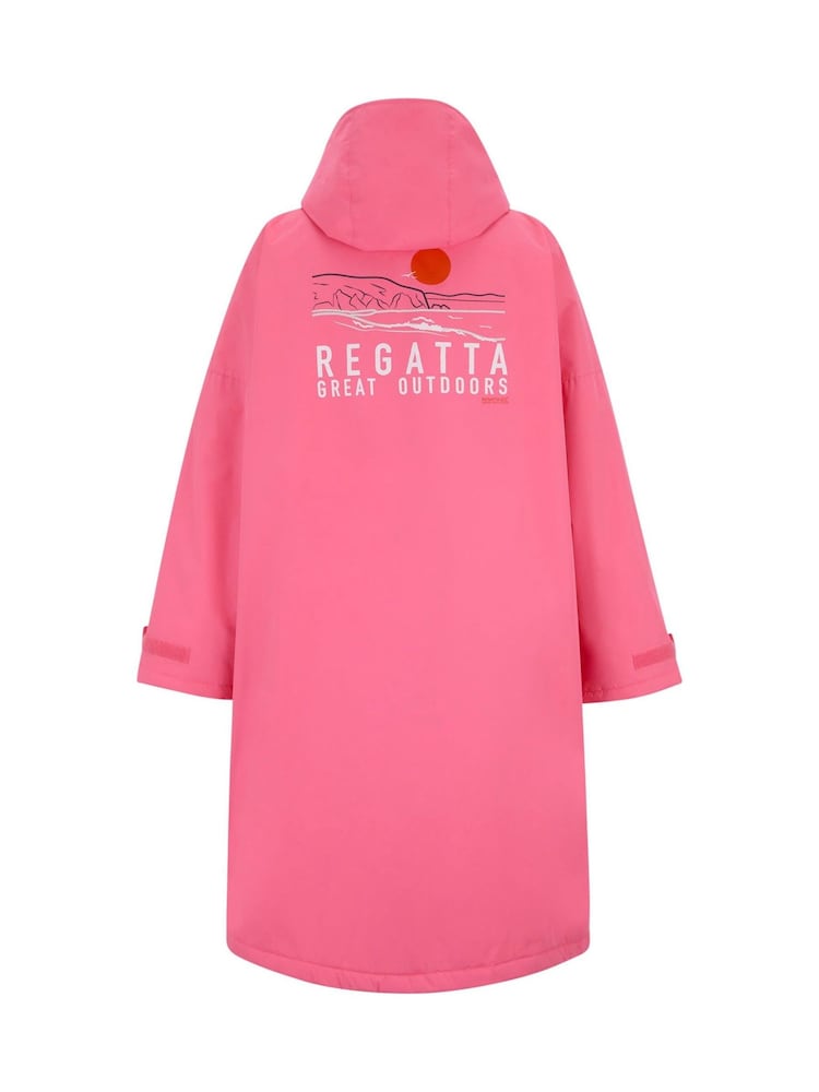 Regatta Pink Oversized Waterproof Borg-Fleece Lined Changing Robe - Image 8 of 8 Regatta Pink Oversized Waterproof Borg-Fleece Lined Changing Robe - Image 8 of 8