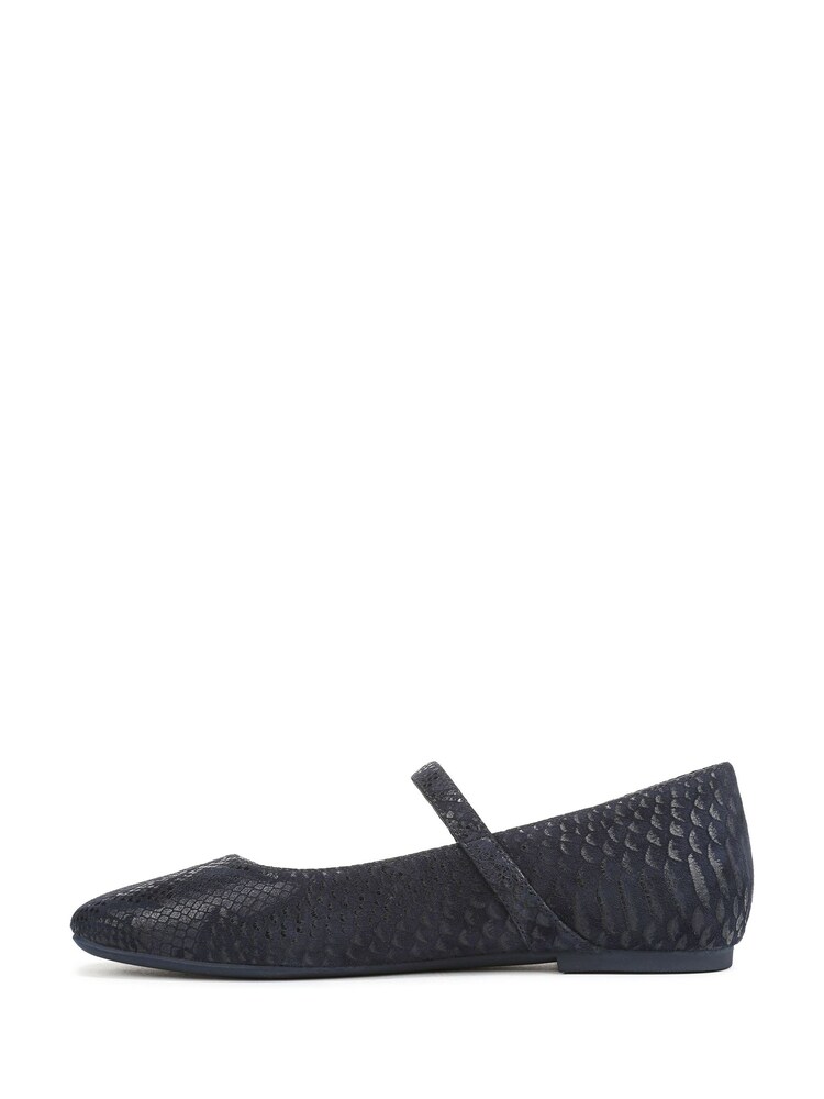 Vionic Blue Alameda Wide Fit Arch Support Mary Janes Shoes - Image 2 of 7
