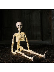 Lights4fun White 90cm Skeleton LED Halloween Decoration - Image 3 of 9
