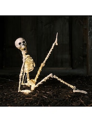 Lights4fun White 90cm Skeleton LED Halloween Decoration - Image 4 of 9