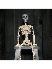 Lights4fun White 90cm Skeleton LED Halloween Decoration - Image 6 of 9