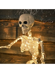 Lights4fun White 90cm Skeleton LED Halloween Decoration - Image 7 of 9