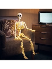 Lights4fun White 90cm Skeleton LED Halloween Decoration - Image 8 of 9