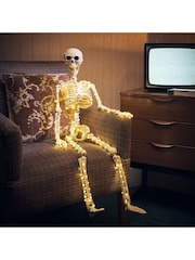 Lights4fun White 90cm Skeleton LED Halloween Decoration - Image 9 of 9