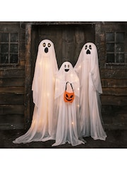 Lights4fun White Ghost Family LED Halloween Decoration - Image 2 of 3