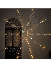 Lights4fun Black 100 LED Light Up Halloween Spiders Web - Image 1 of 1