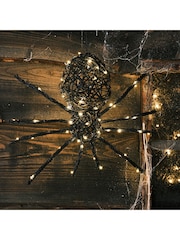Lights4fun Black Rattan Black Spider Light Up Halloween Figure - Image 5 of 5