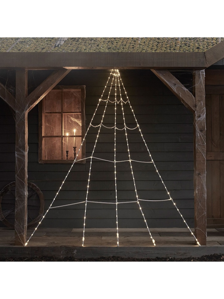 Lights4fun Light Up Spider Web Halloween Decoration - Image 1 of 2 Lights4fun Light Up Spider Web Halloween Decoration - Image 1 of 2