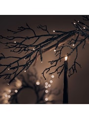 Lights4fun 1.5m Pre Lit Black Twig Halloween Garland - Image 4 of 6