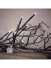Lights4fun 1.5m Pre Lit Black Twig Halloween Garland - Image 5 of 6