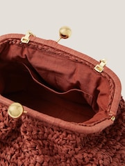 Monsoon Orange Lana Raffia Clutch Bag - Image 4 of 4