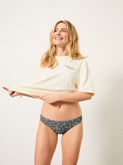 FatFace Joss Navy Surf Ditsy Bikini Bottom - Image 1 of 5
