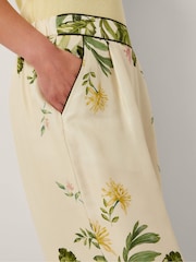 Monsoon Cream Fleur Floral Print Wide Leg Trousers - Image 5 of 6
