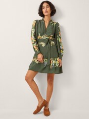 Vestido mini de manga comprida com estampa floral Monsoon Jesse - Imagem 1 de 5