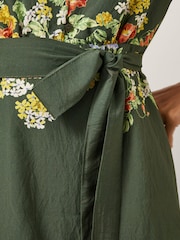 Vestido mini de manga comprida com estampa floral Monsoon Jesse - Imagem 4 de 5