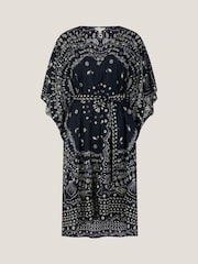 Monsoon Black Bodhi Print Mini Cover up - Image 5 of 5