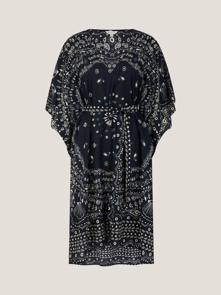 Monsoon Black Bodhi Print Mini Cover up - Image 5 of 5 Monsoon Black Bodhi Print Mini Cover up - Image 5 of 5