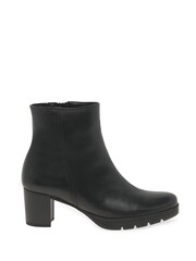 Gabor Essential Heeled Leather Black Ankle Boots - Image 1 of 5
