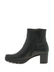 Gabor Essential Heeled Leather Black Ankle Boots - Image 2 of 5