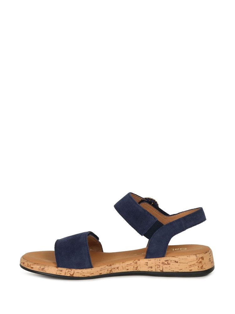 Gabor Blue Opton Suede Sandals - Image 2 of 5