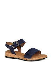 Gabor Blue Opton Suede Sandals - Image 3 of 5