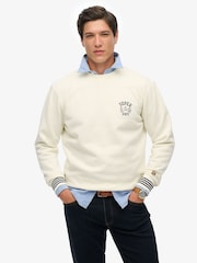 Superdry White Athletic Club Crew Sweat top - Image 1 of 5