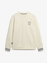 Superdry White Athletic Club Crew Sweat top - Image 5 of 5
