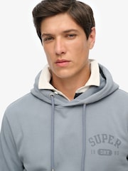 Superdry Blue Athletic Essentials Hoodie - Image 4 of 5