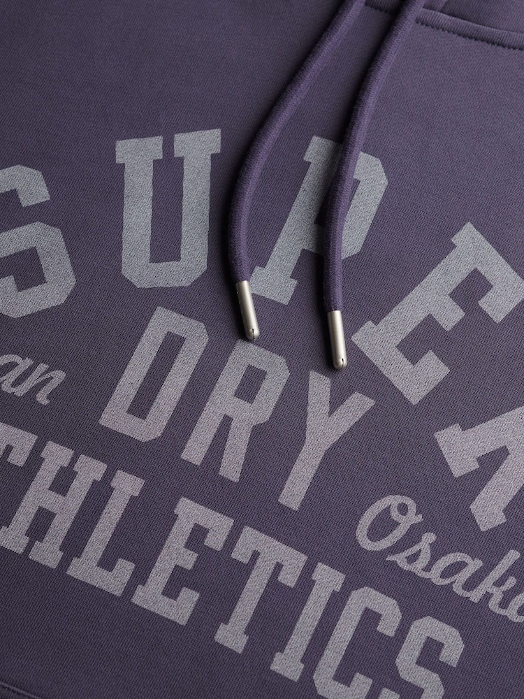 Superdry Purple Athletic Essentials Hoodie - Image 5 of 5