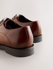 Tan Brown Leather Derby Shoes - Image 4 of 5